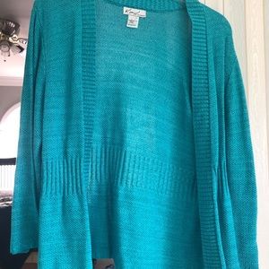 Kim Rogers Aqua Cardigan, L